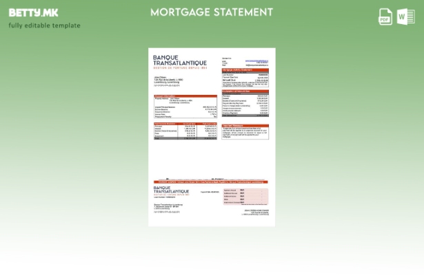 модерен стил Луксембуршка банка трансатлантска изјава за хипотека во Луксембург 